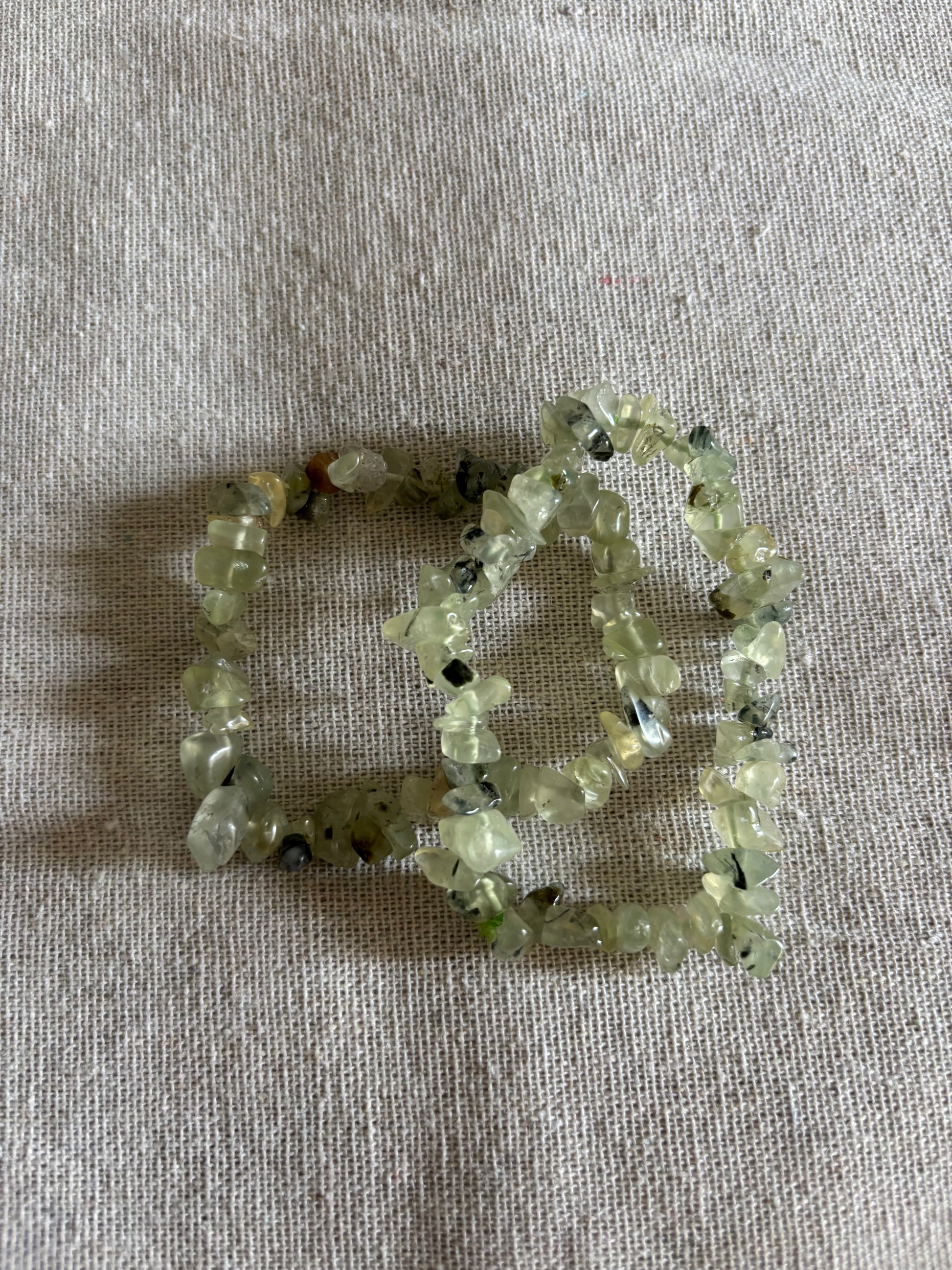 Pulsera prehnita - sanacion y conexión