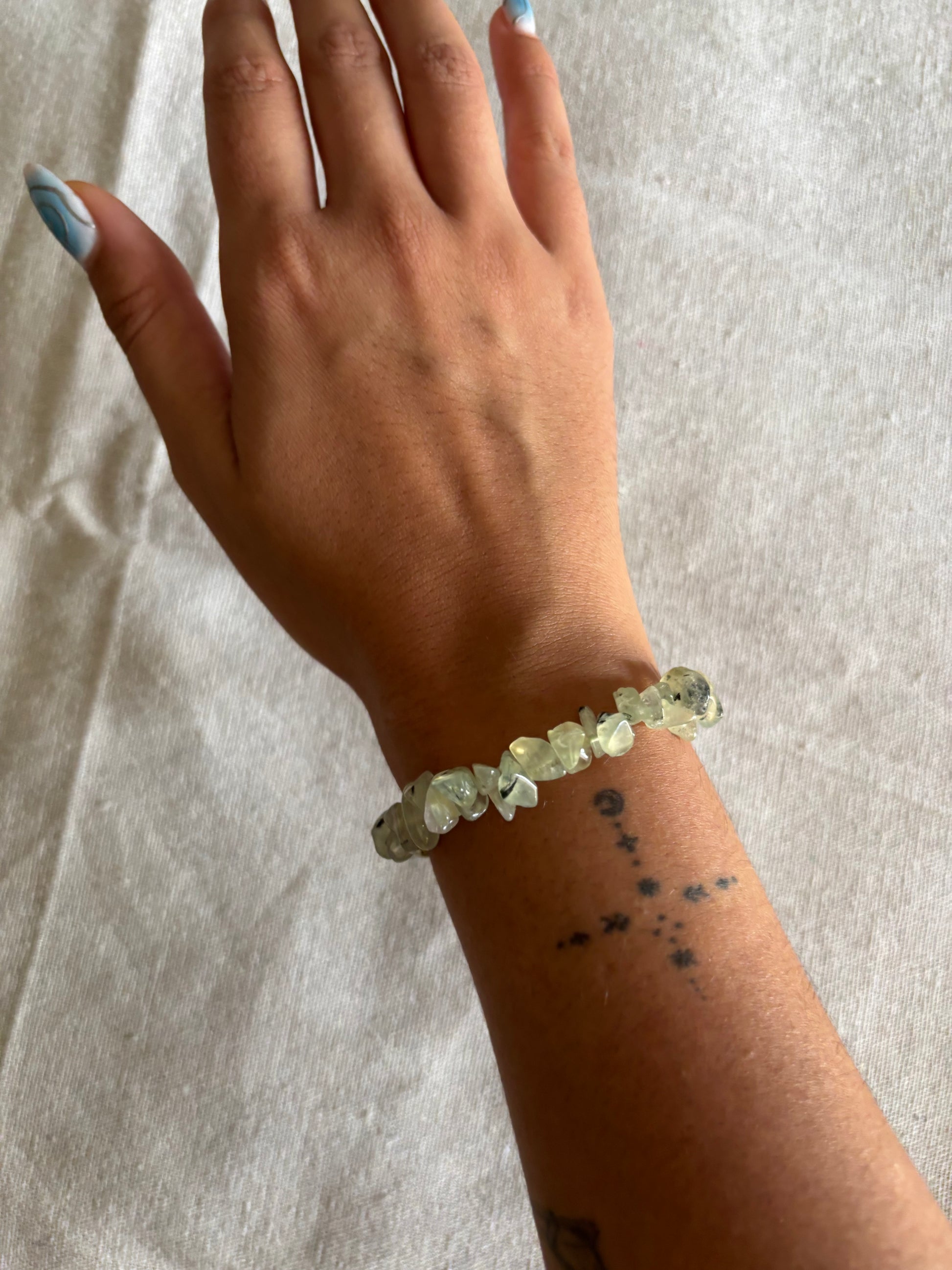 Pulsera prehnita - sanacion y conexión